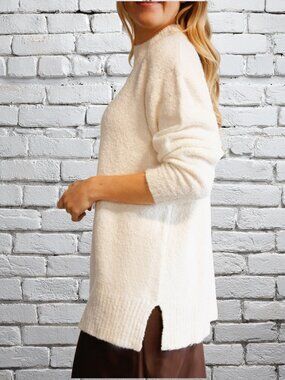 Alexis Boucle Sweater in Almond (cream) XL NWT